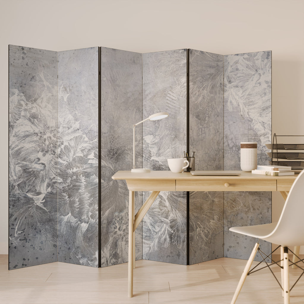 WHITE WHISPER Dekorativer 6-teiliger Raumteiler