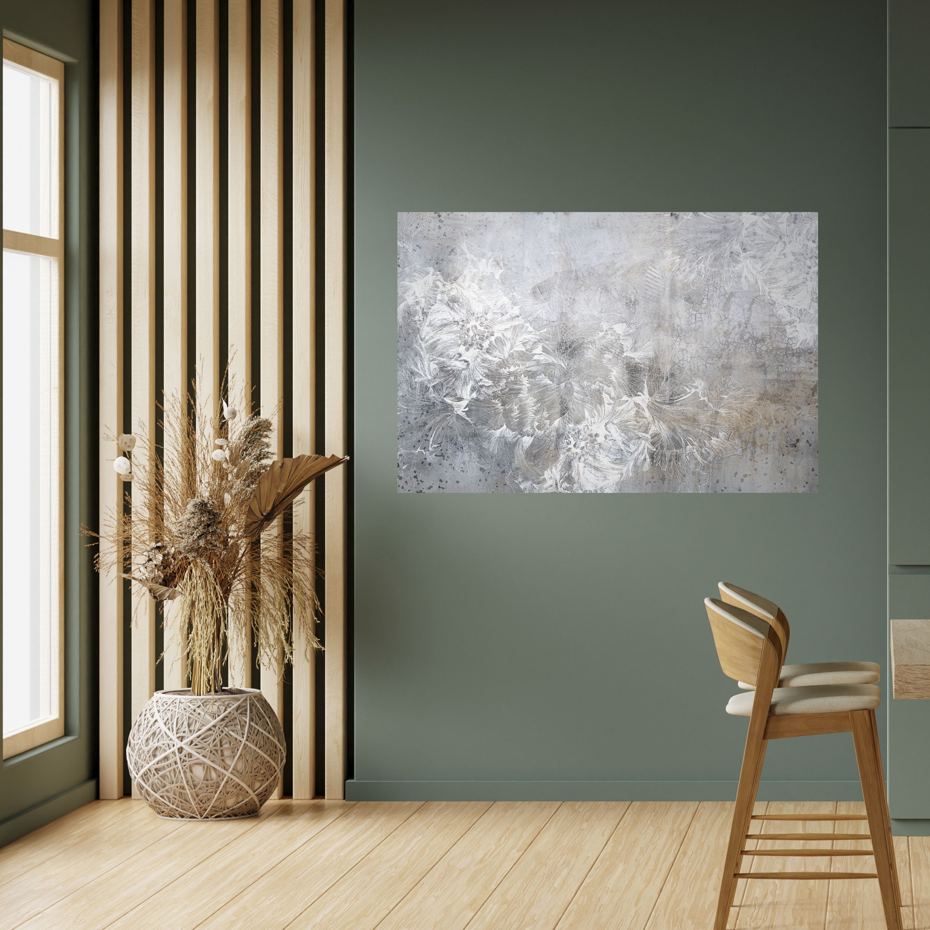 WHITE WHISPER Peel and Stick Horizontal Poster