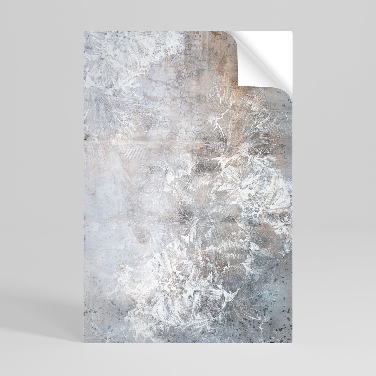 WHITE WHISPER Selbstklebendes Poster - Hochformat