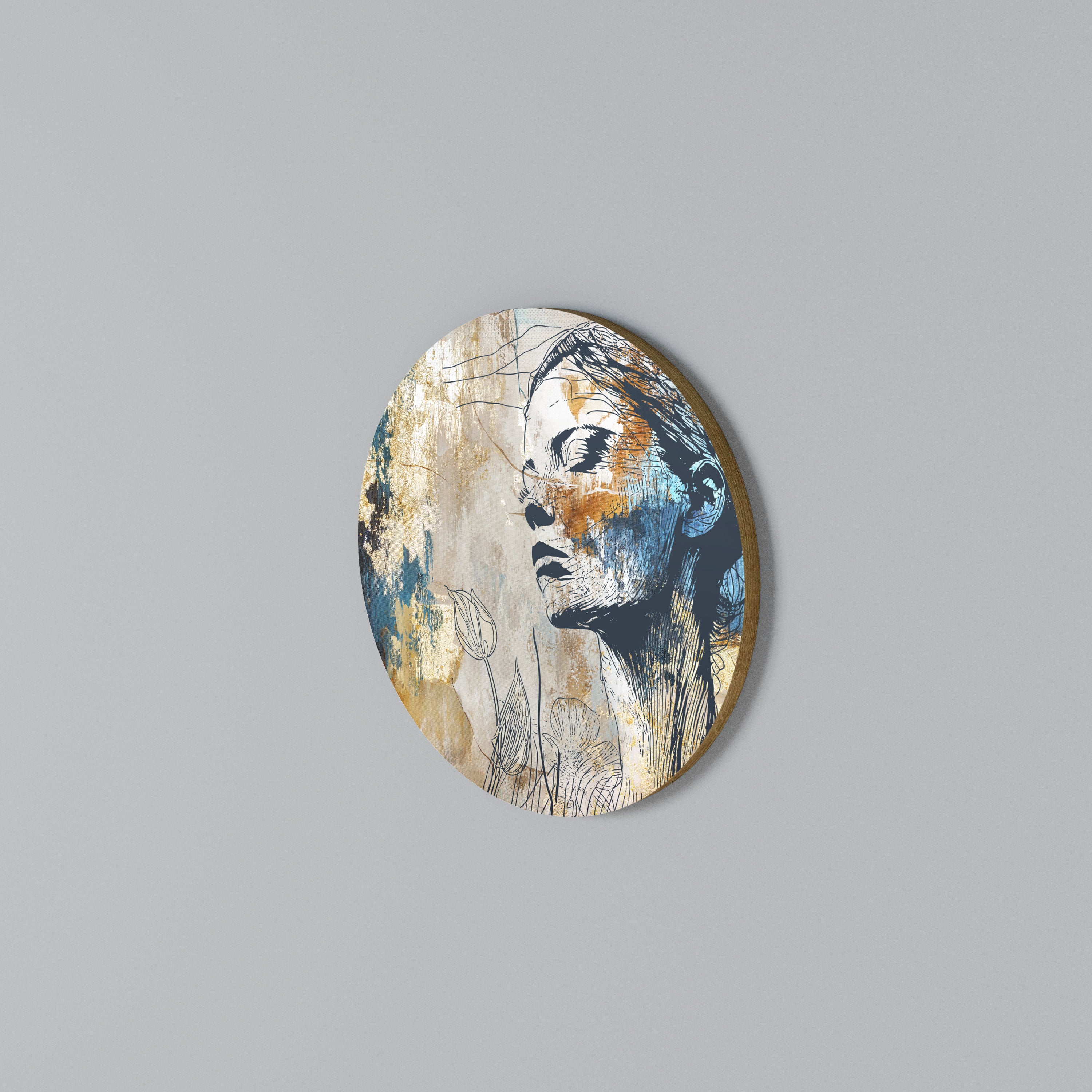 BREAK THE SILENCE Rundes Wandbild