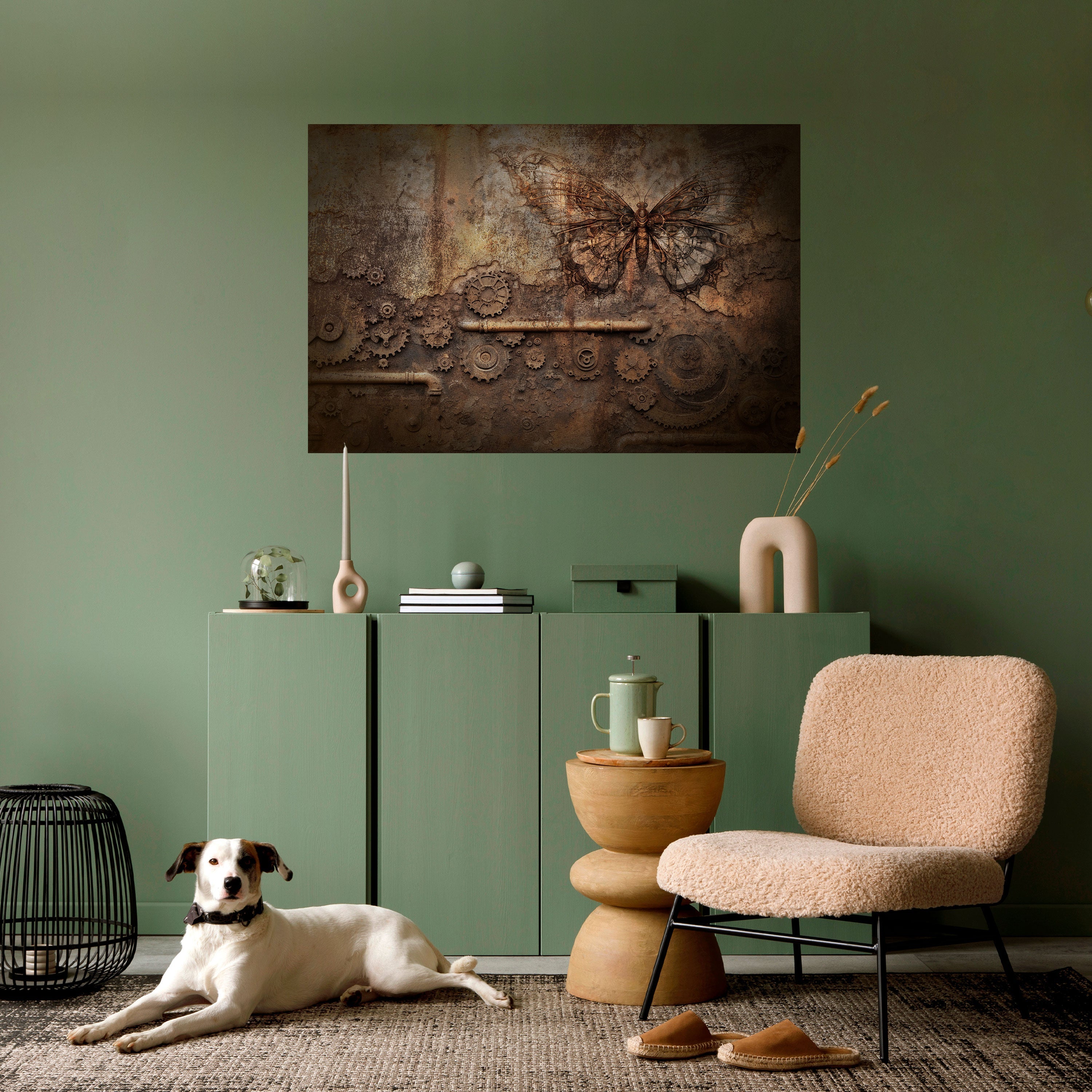 MECHANICAL BUTTERFLY Peel and Stick Horizontal Poster