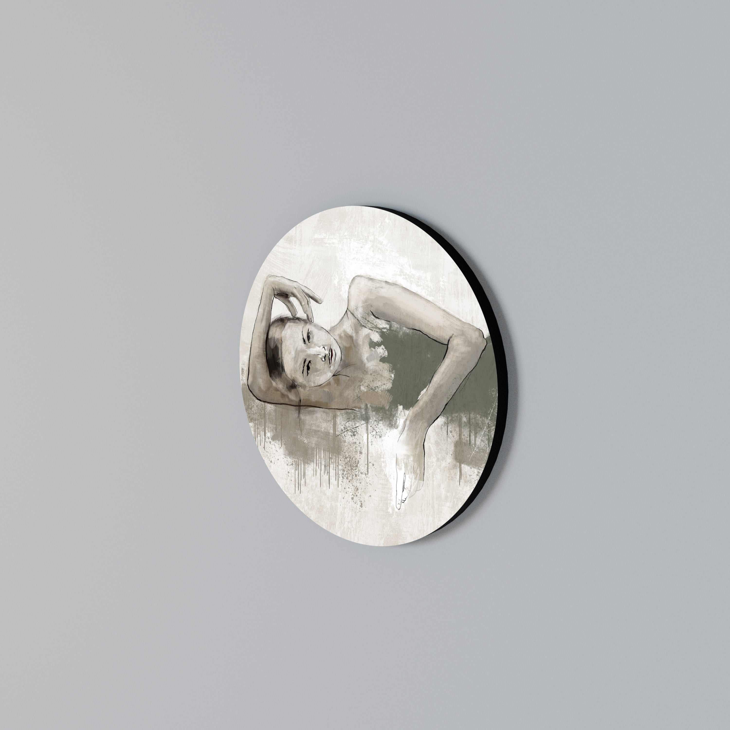 FROZEN IN TIME Rundes Wandbild