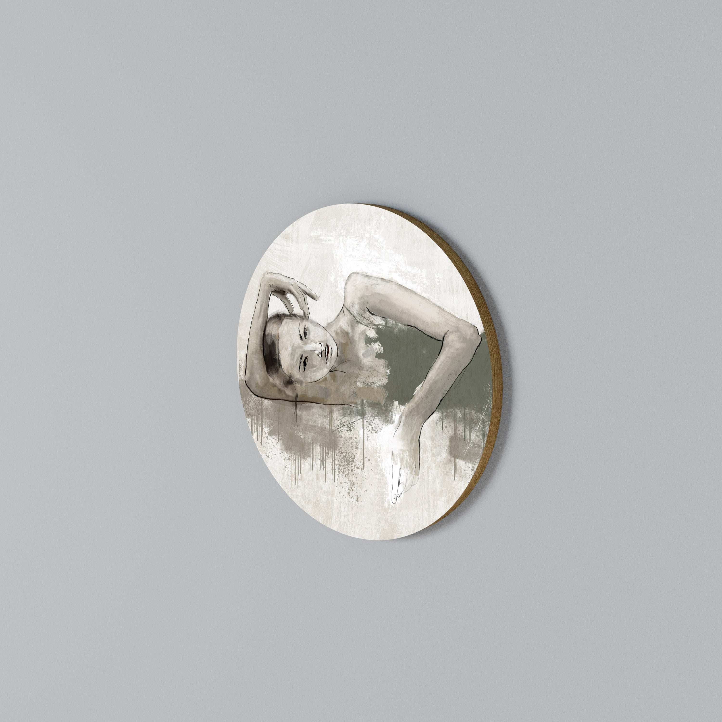 FROZEN IN TIME Rundes Wandbild