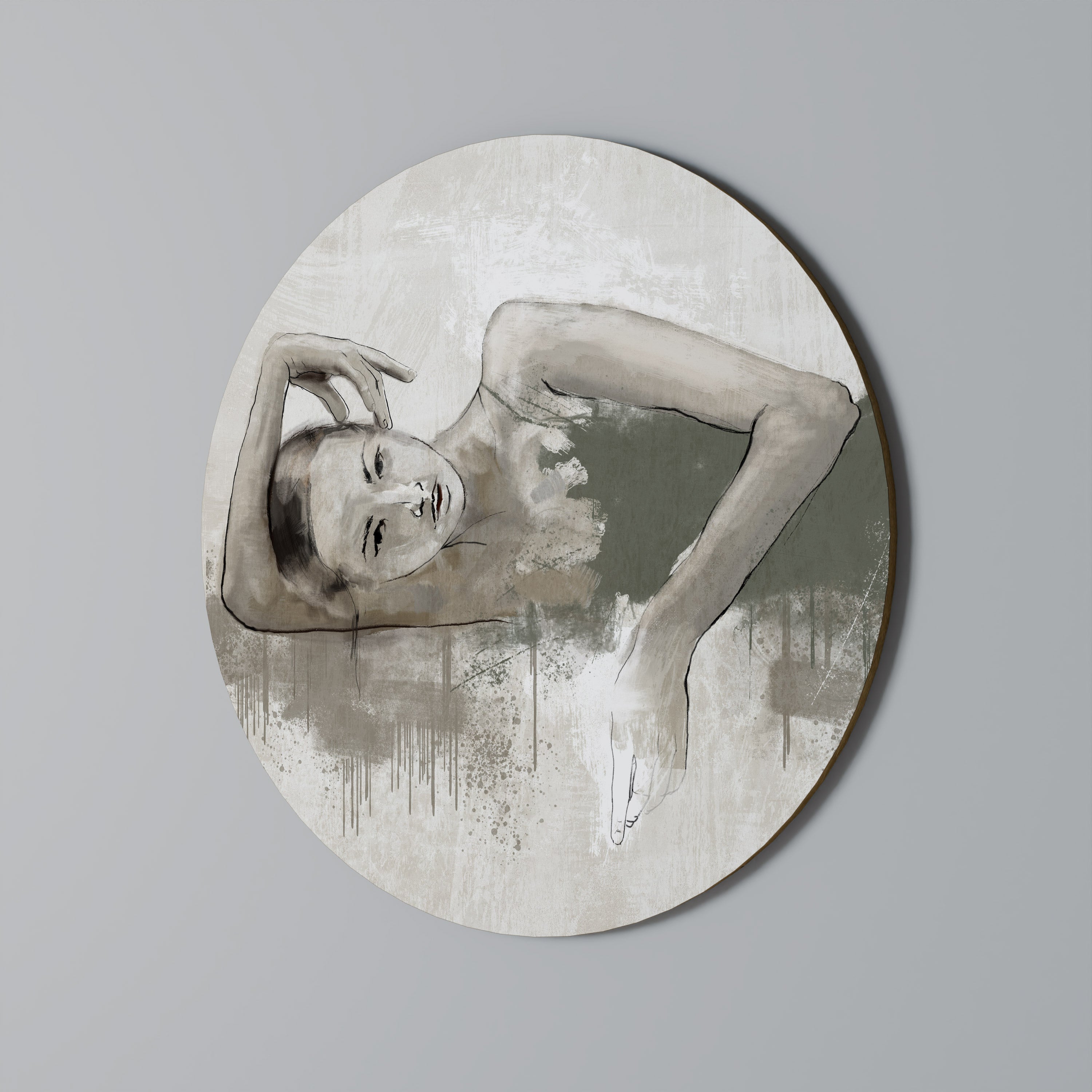 FROZEN IN TIME Runde Wanddekoration Ø 69 cm