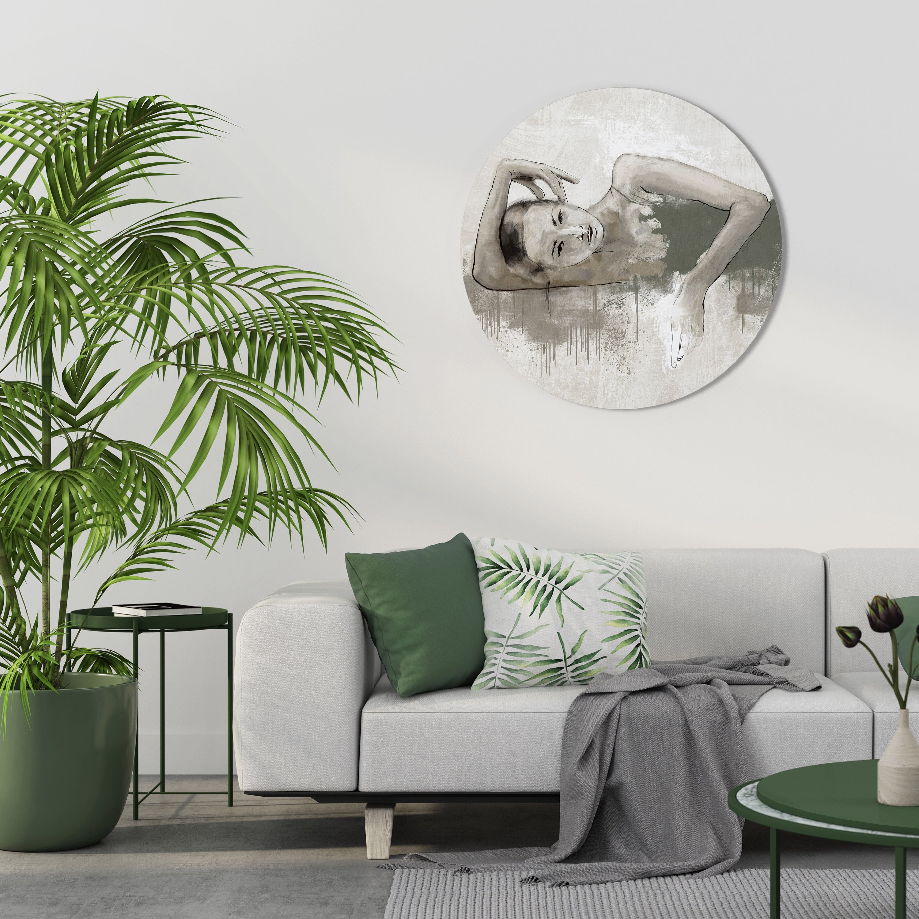 FROZEN IN TIME Runde Wanddekoration Ø 69 cm