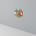 RADIANT RHAPSODY Rundes Kunstregal in Eiche-Optik