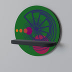 VIVID COLORWHEEL Rundes Kunstregal in Schwarz