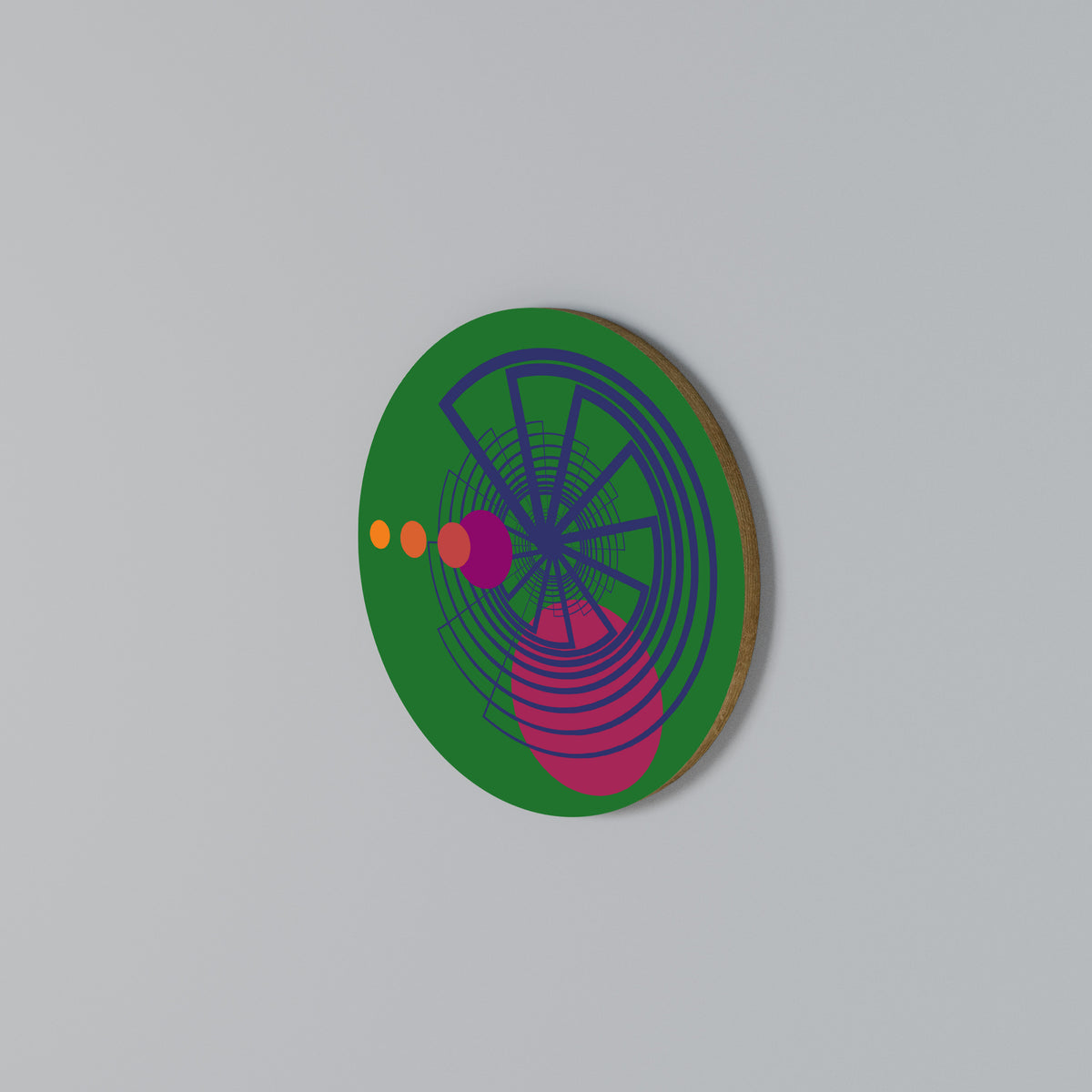 VIVID COLORWHEEL Rundes Wandbild