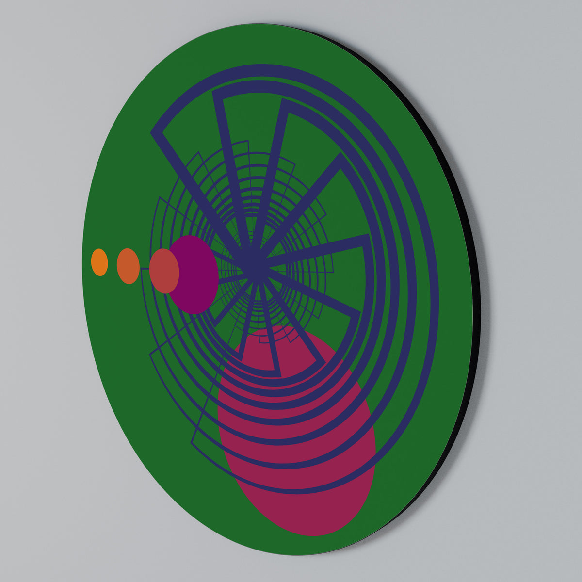 VIVID COLORWHEEL Rundes Wandbild
