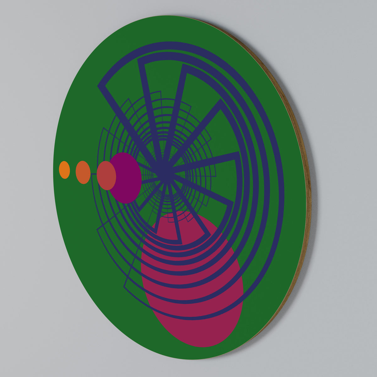 VIVID COLORWHEEL Rundes Wandbild