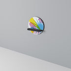 LUMINOUS PARADE Rundes Kunstregal in Schwarz