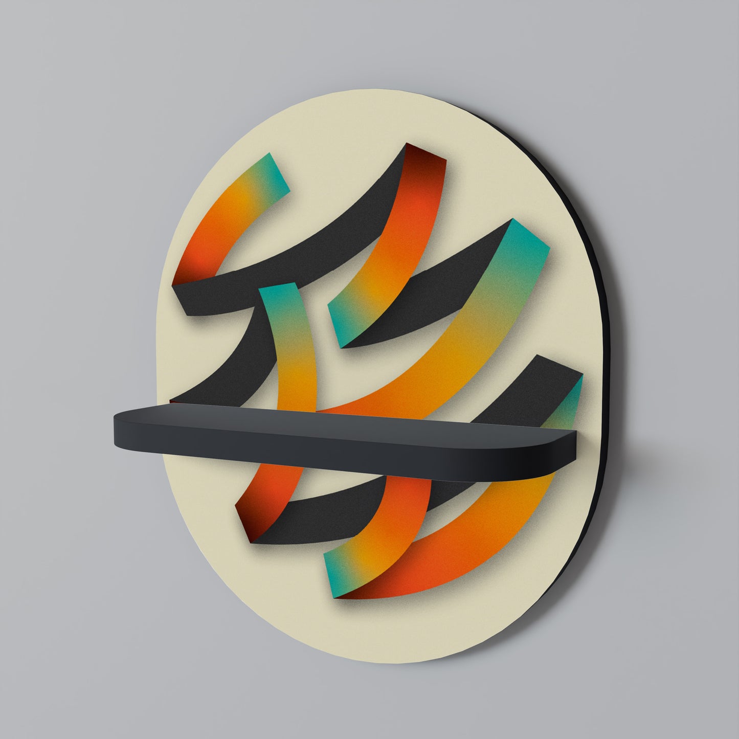 RIBBON REVERIE Dekoratives Wandregal