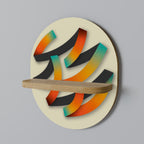 RIBBON REVERIE Ovales Kunstregal in Eiche-Optik