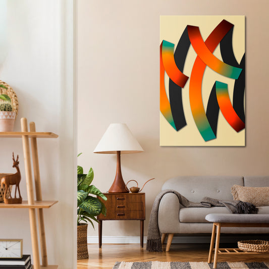 RIBBON REVERIE Vertical Canvas Print