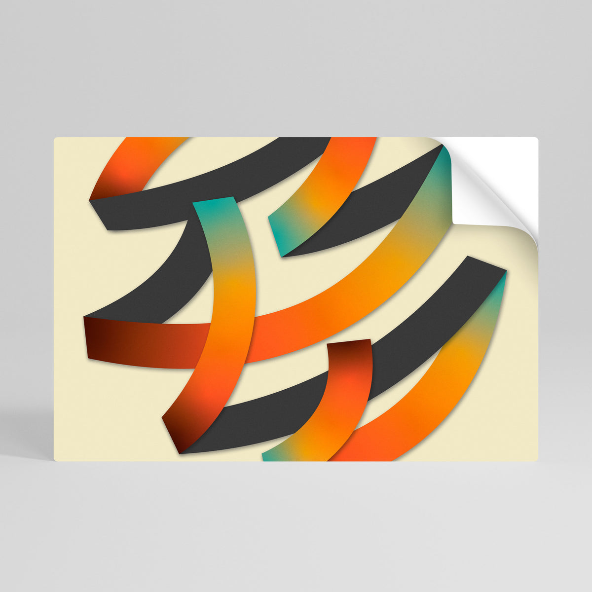 RIBBON REVERIE Selbstklebendes Horizontal-Poster