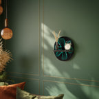 ELECTRIC ILLUSION Oval Art Shelf In Black Finish