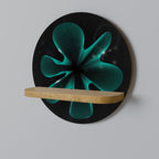 ELECTRIC ILLUSION Round Art Shelf In Oak Effect