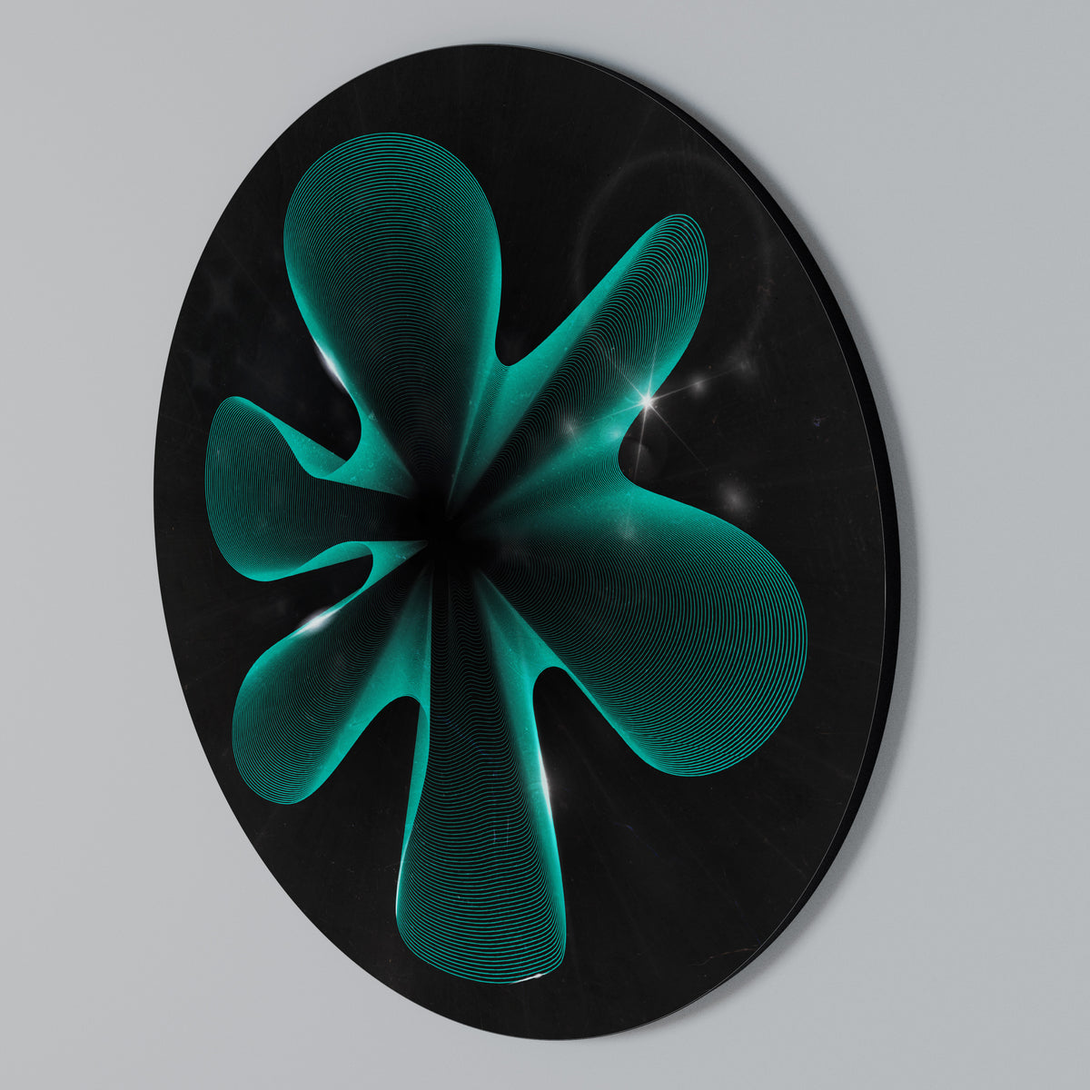 ELECTRIC ILLUSION Rundes Wandbild