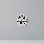 DOT-TO-DOT LULLABY Oval Art Shelf In Black Finish