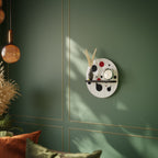 DOT-TO-DOT LULLABY Oval Art Shelf In Black Finish