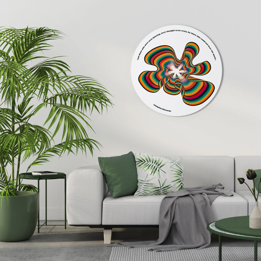 NOSTALGIC ECHOES [ENG] Runde Wanddekoration Ø 69 cm