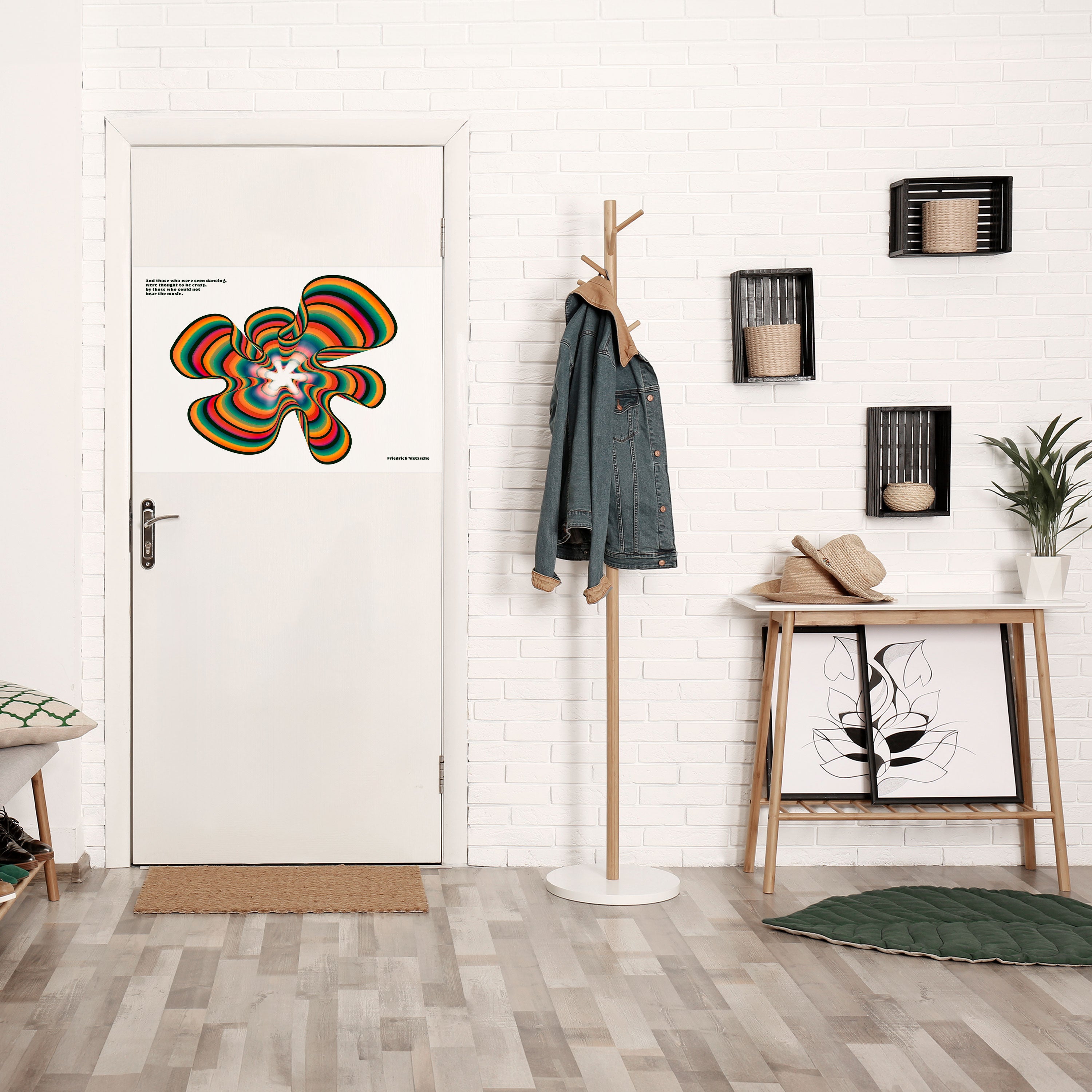 NOSTALGIC ECHOES [ENG] Peel and Stick Horizontal Poster