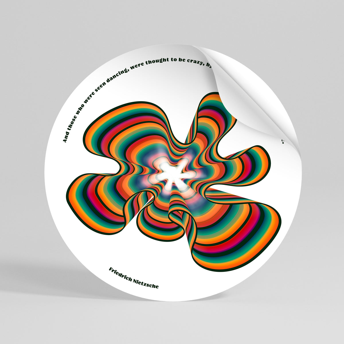 NOSTALGIC ECHOES [ENG] Runder Wandsticker zum Abziehen und Aufkleben