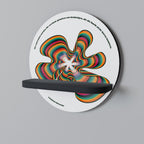 NOSTALGIC ECHOES [DE] Rundes Kunstregal in Schwarz