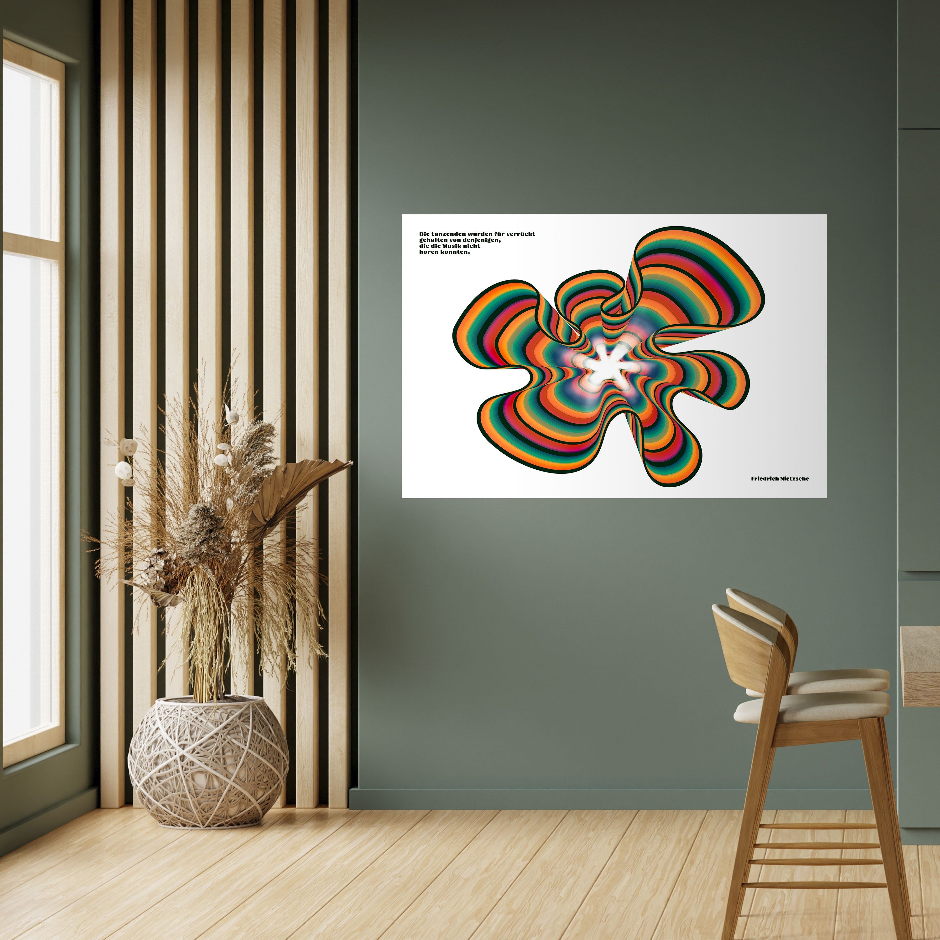 NOSTALGIC ECHOES [DE] Peel and Stick Horizontal Poster