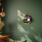 PHILIPS PATTERN Round Art Shelf In Black Finish