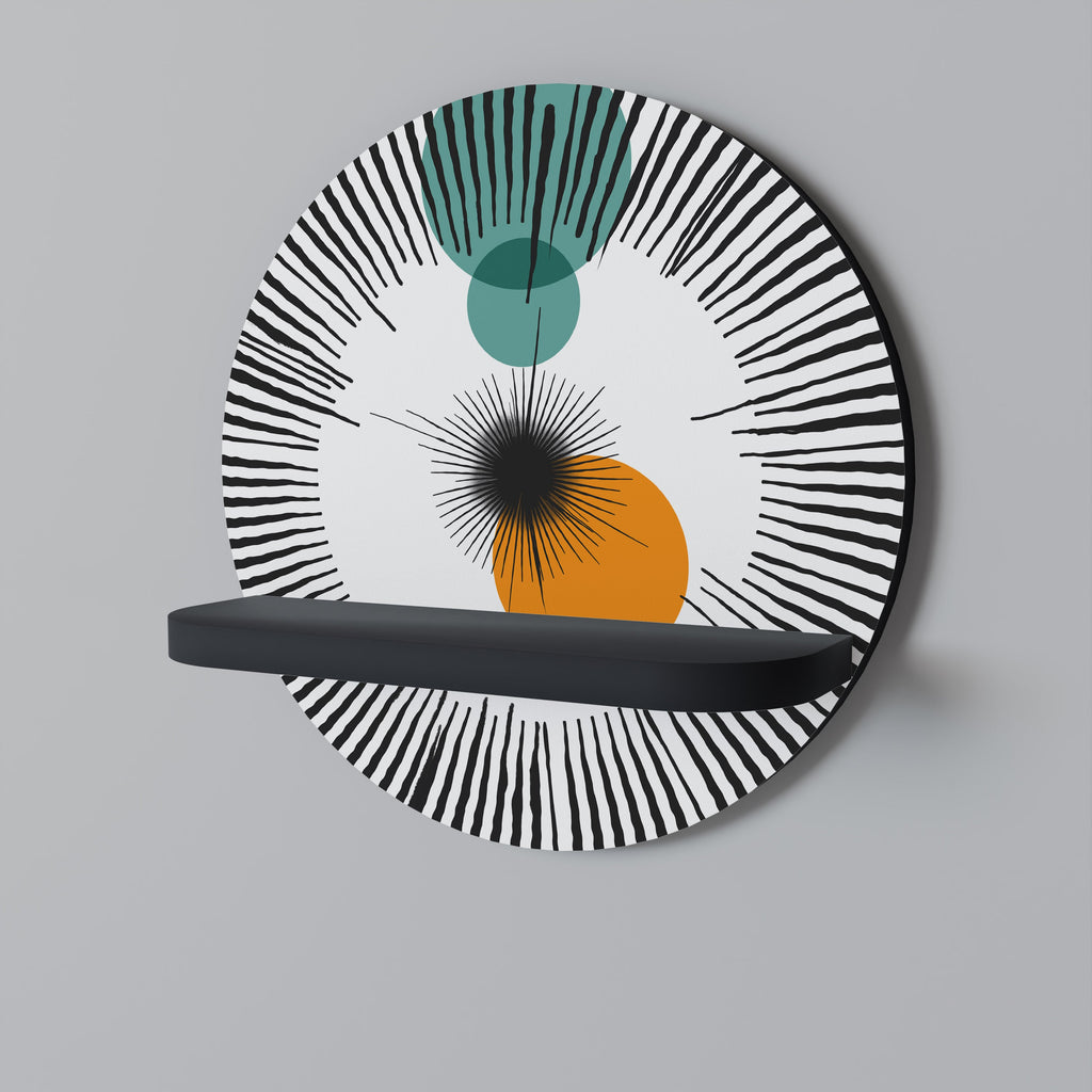 CHROMALINE CREATION Rundes Kunstregal in Schwarz