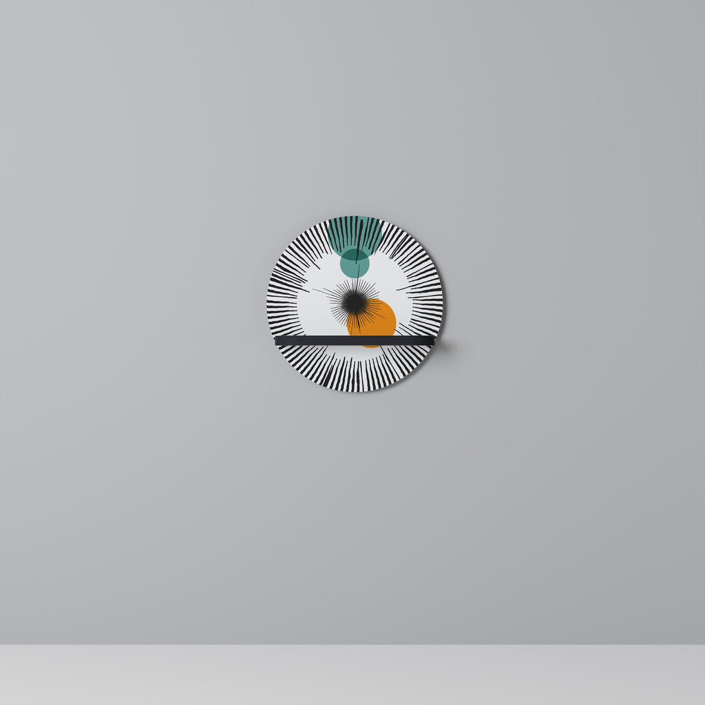 CHROMALINE CREATION Rundes Kunstregal in Schwarz