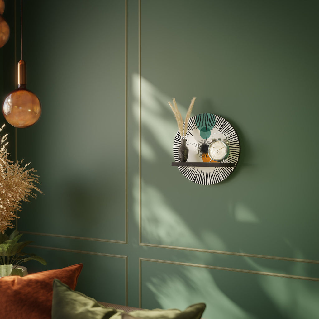 CHROMALINE CREATION Rundes Kunstregal in Schwarz