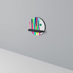 WHIMSY NEON Rundes Kunstregal in Schwarz