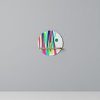 WHIMSY NEON Rundes Kunstregal in Eiche-Optik