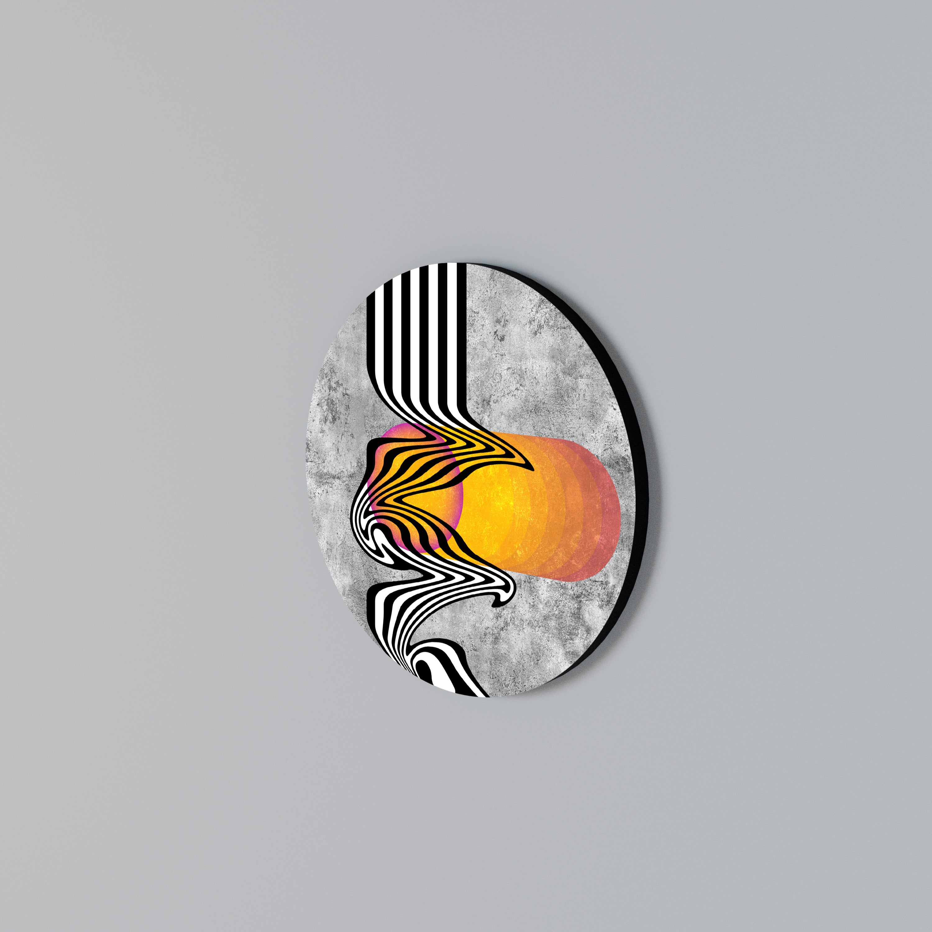 WHIMSICAL WAVES Rundes Wandbild