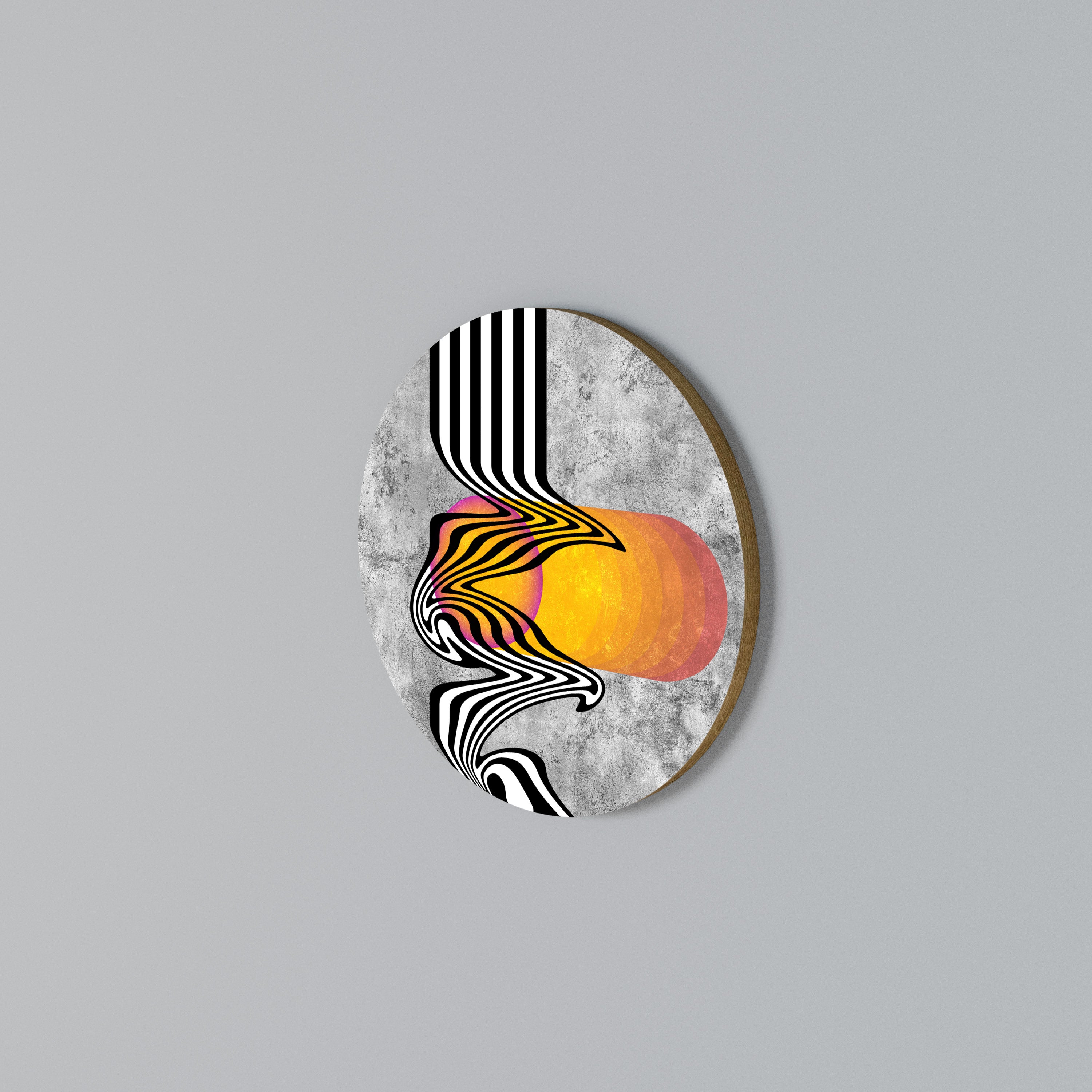 WHIMSICAL WAVES Rundes Wandbild