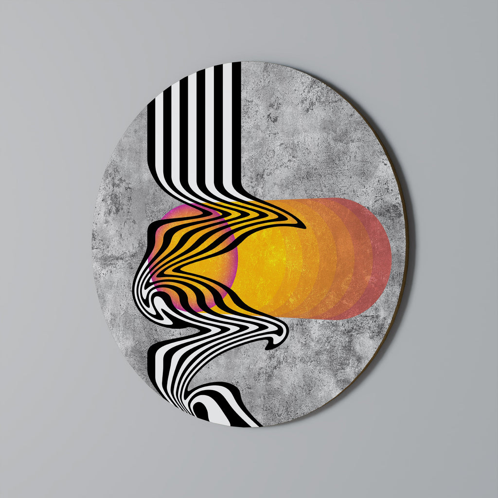 WHIMSICAL WAVES Runde Wanddekoration Ø 69 cm