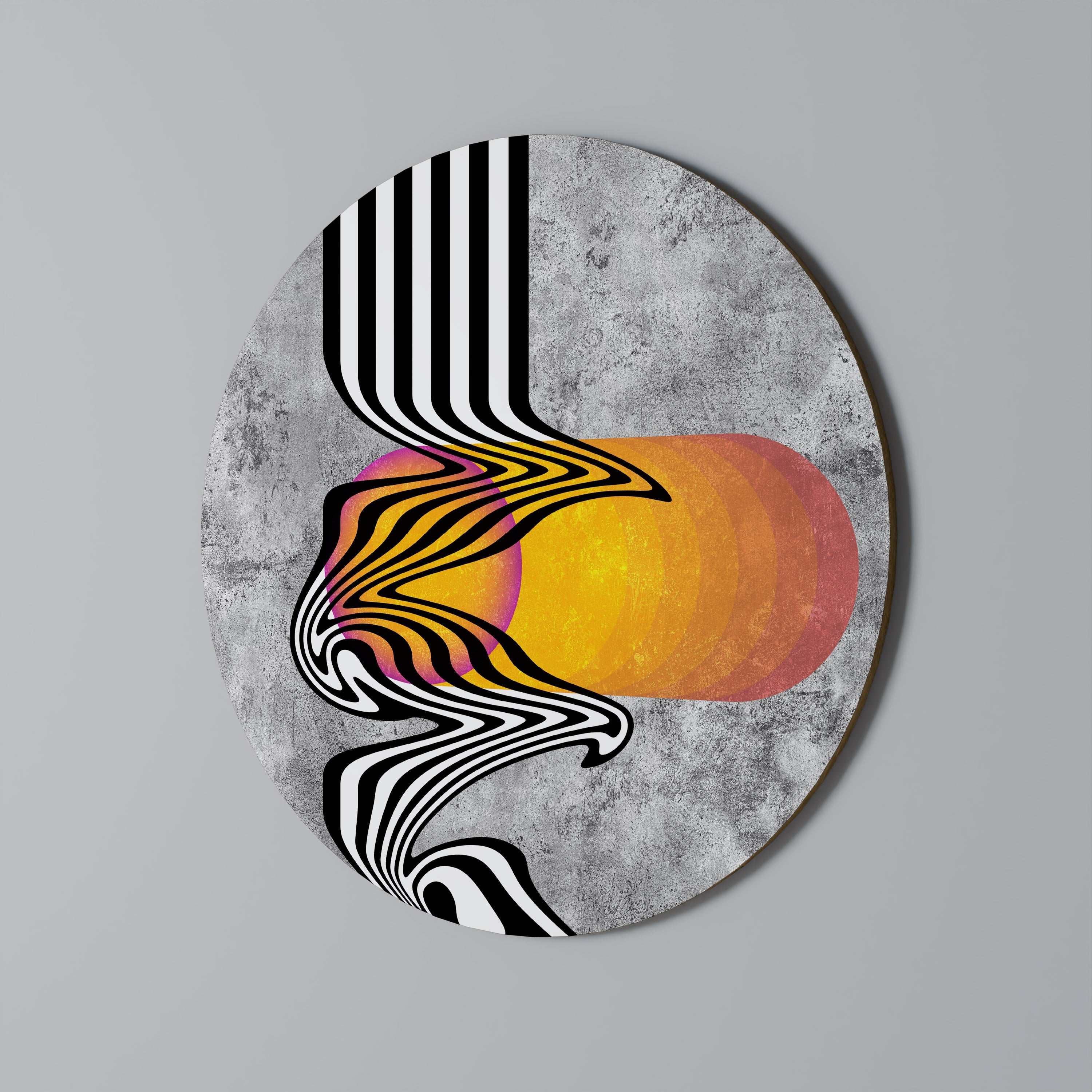 WHIMSICAL WAVES Runde Wanddekoration Ø 69 cm