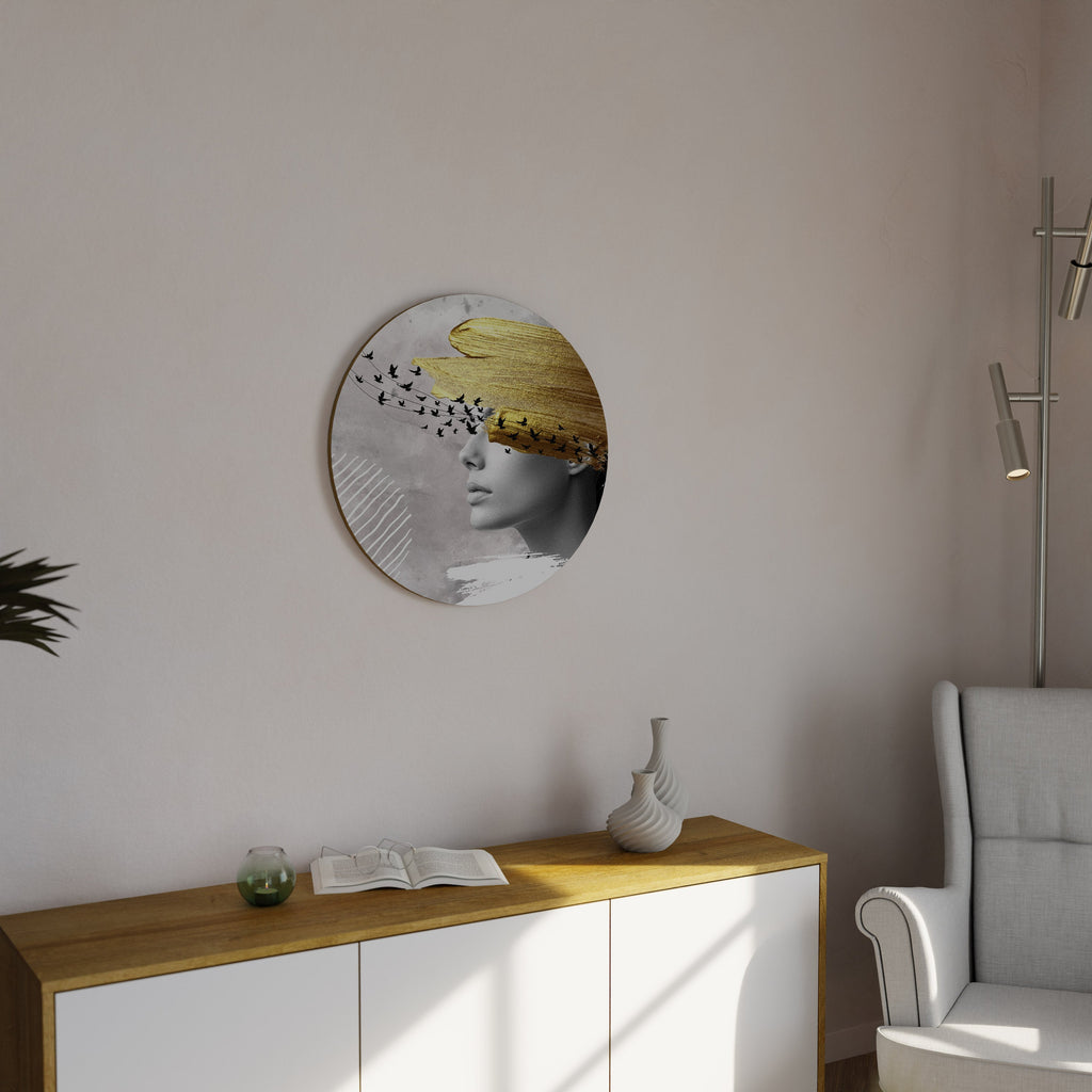 TREASURE THOUGHTS Runde Wanddekoration Ø 69 cm