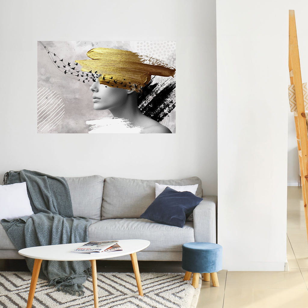 TREASURE THOUGHTS Selbstklebendes Horizontal-Poster