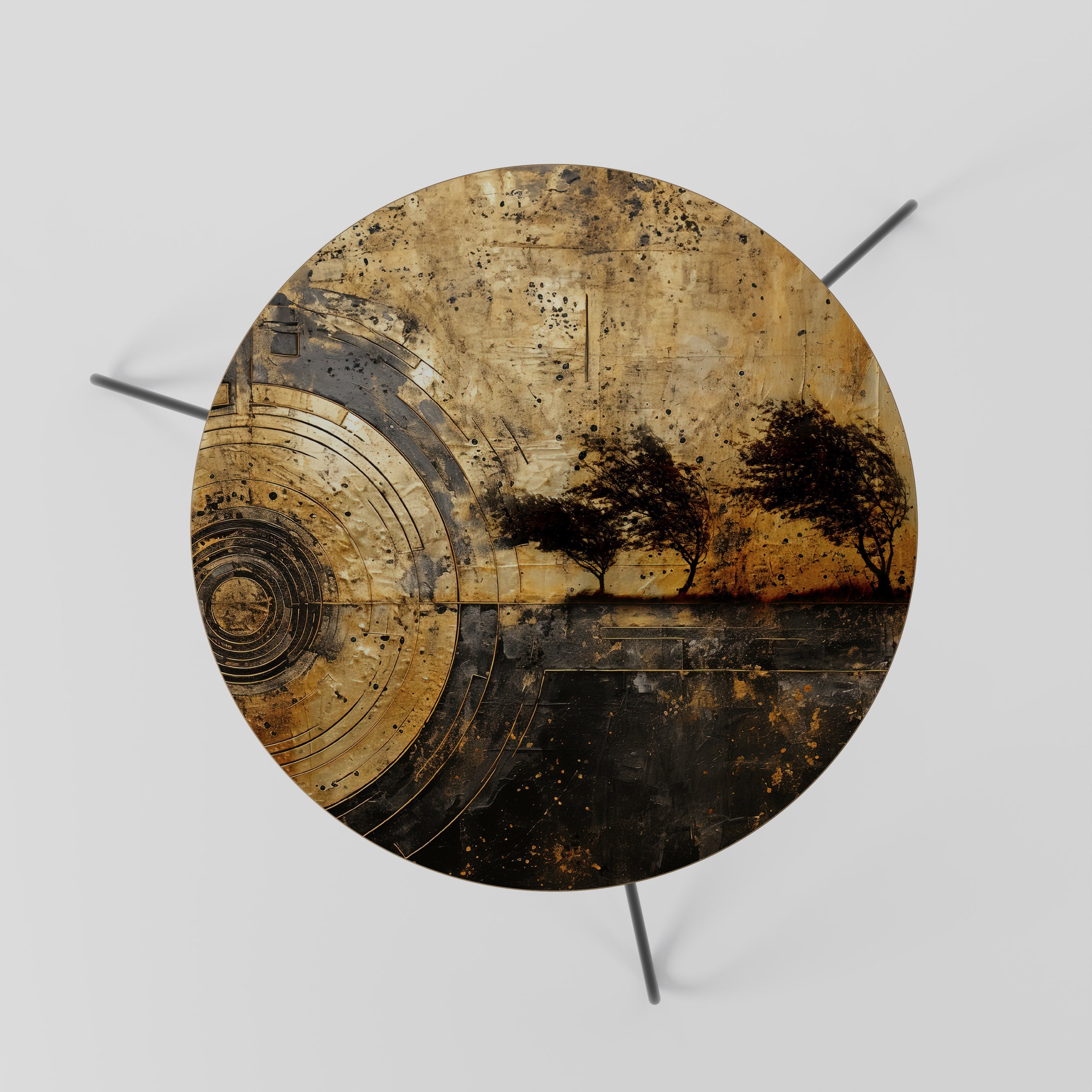 Kupferfarbener Earthquake Couchtisch 60