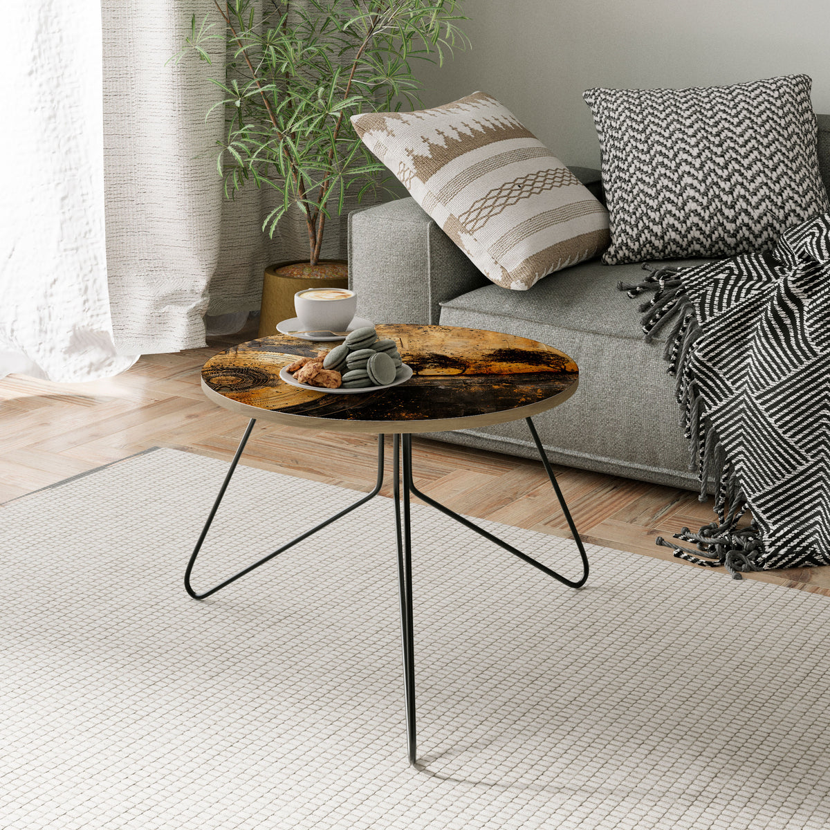 COPPERY EARTHQUAKE Couchtisch