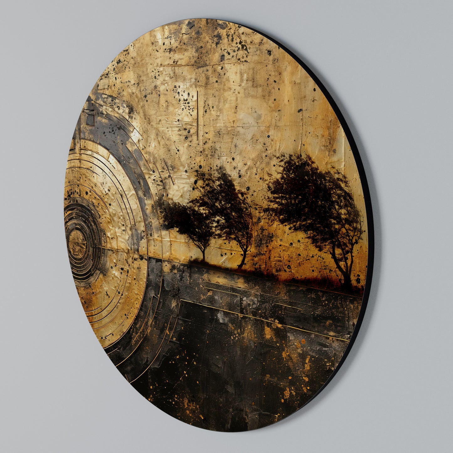 COPPERY EARTHQUAKE Rundes Wandbild