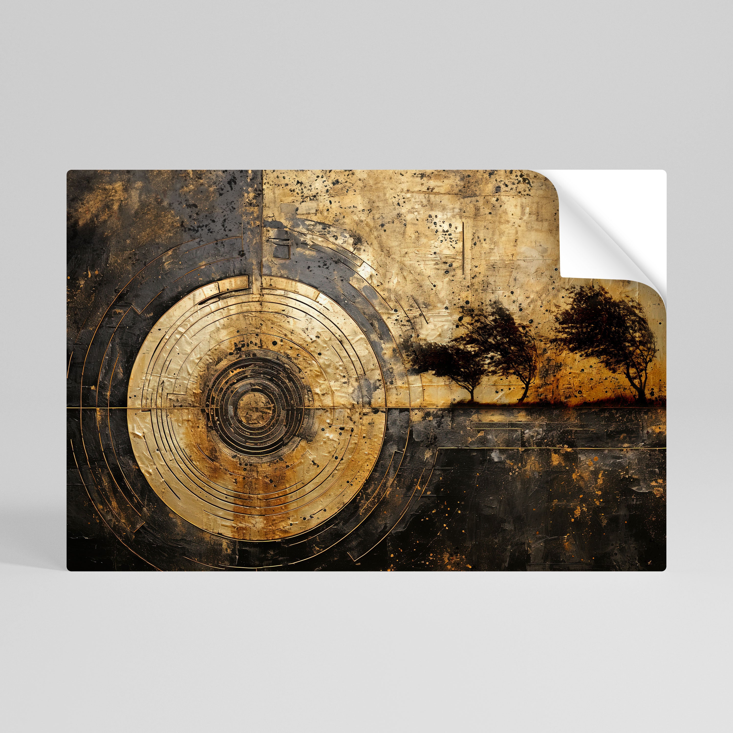 COPPERY EARTHQUAKE Selbstklebendes Horizontal-Poster