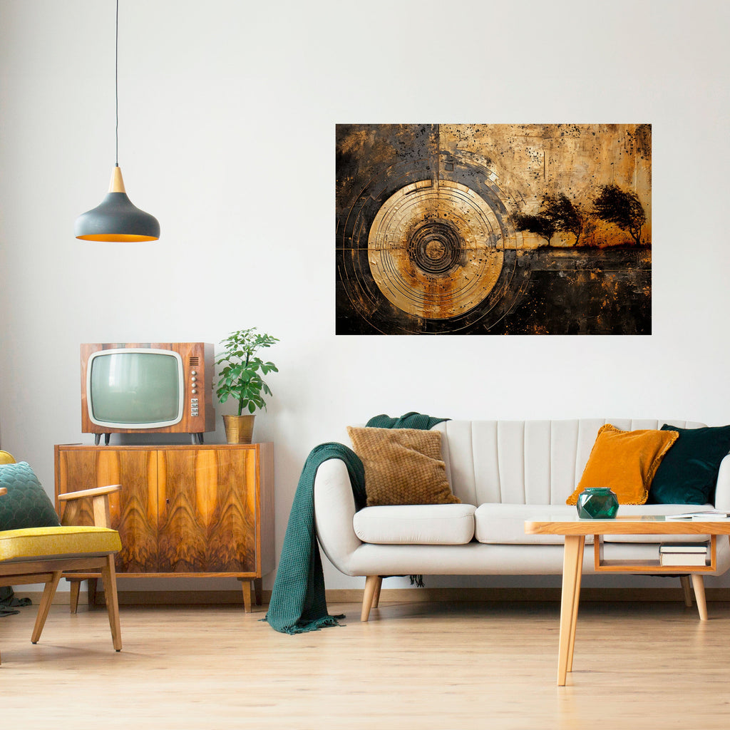 COPPERY EARTHQUAKE Selbstklebendes Horizontal-Poster