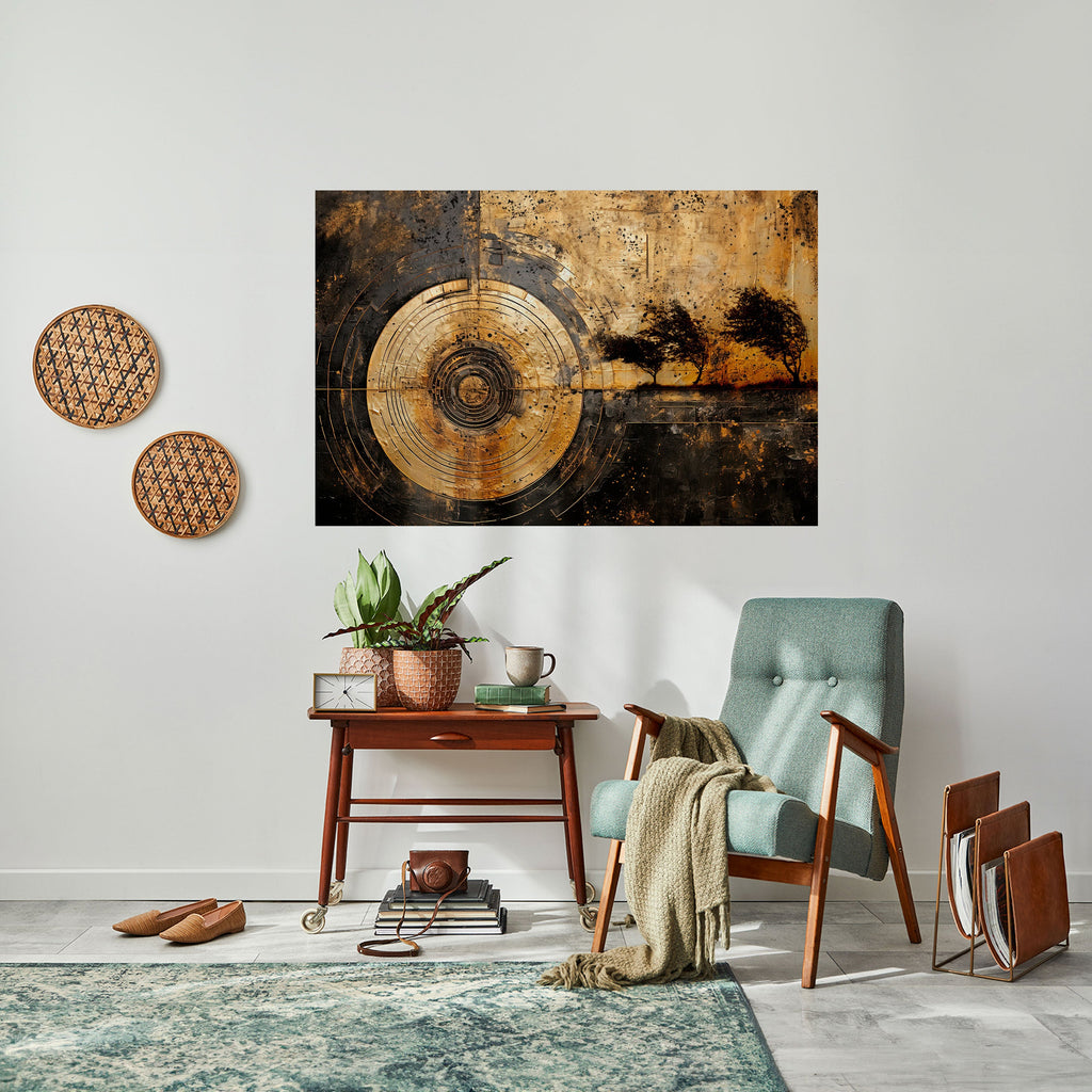 COPPERY EARTHQUAKE Selbstklebendes Horizontal-Poster