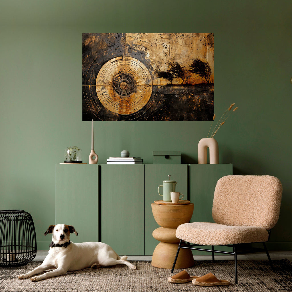 COPPERY EARTHQUAKE Selbstklebendes Horizontal-Poster