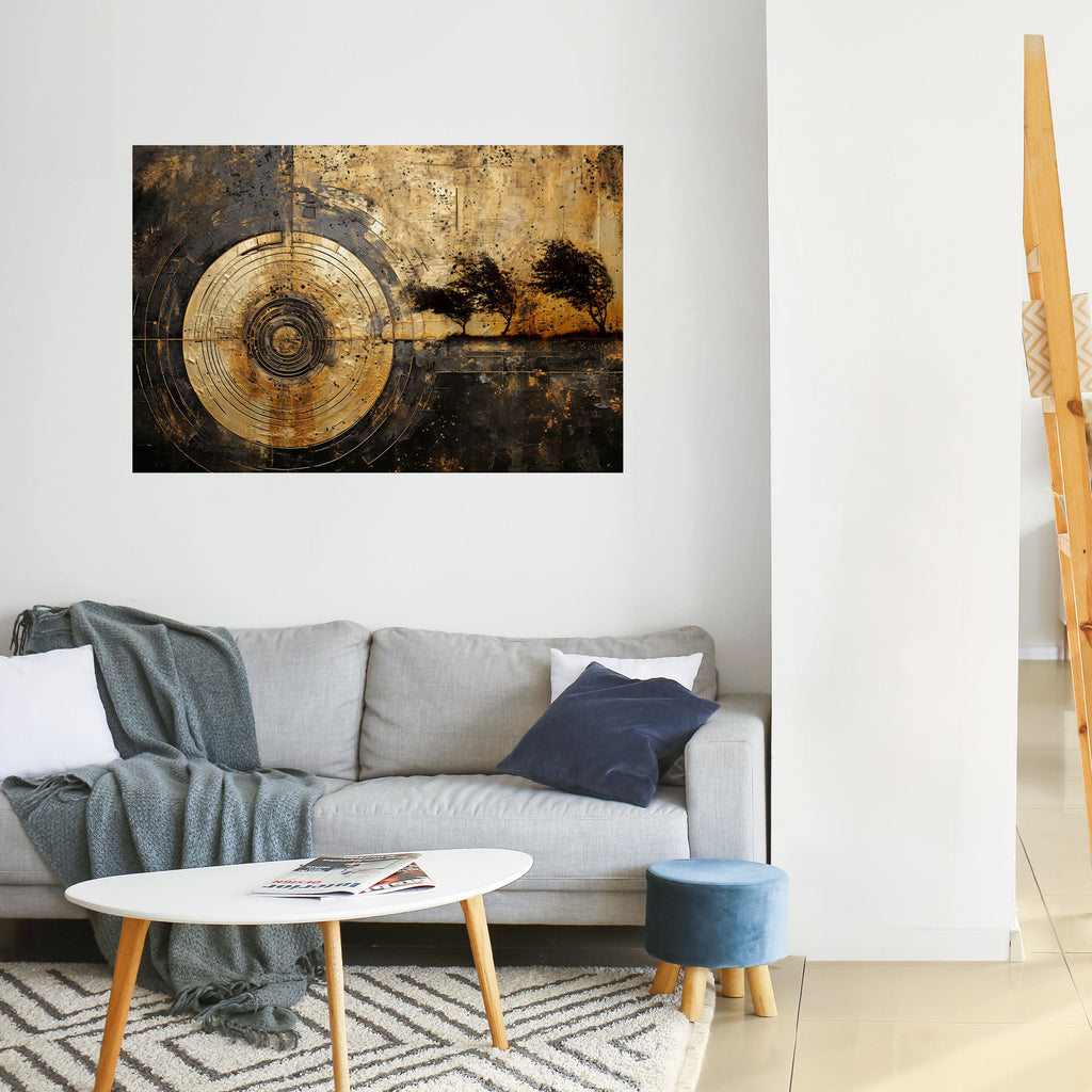 COPPERY EARTHQUAKE Selbstklebendes Horizontal-Poster