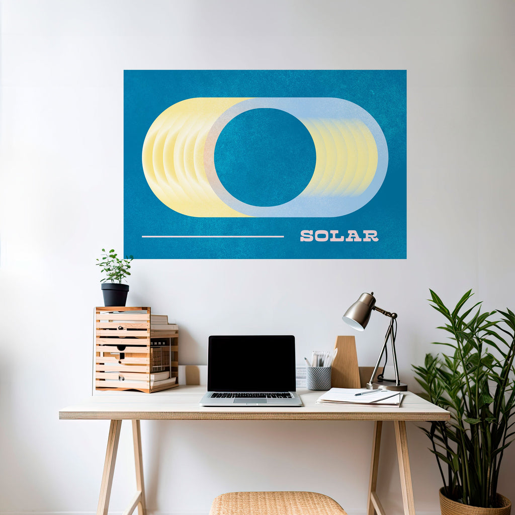 SOLAR APERTURE Selbstklebendes Horizontal-Poster